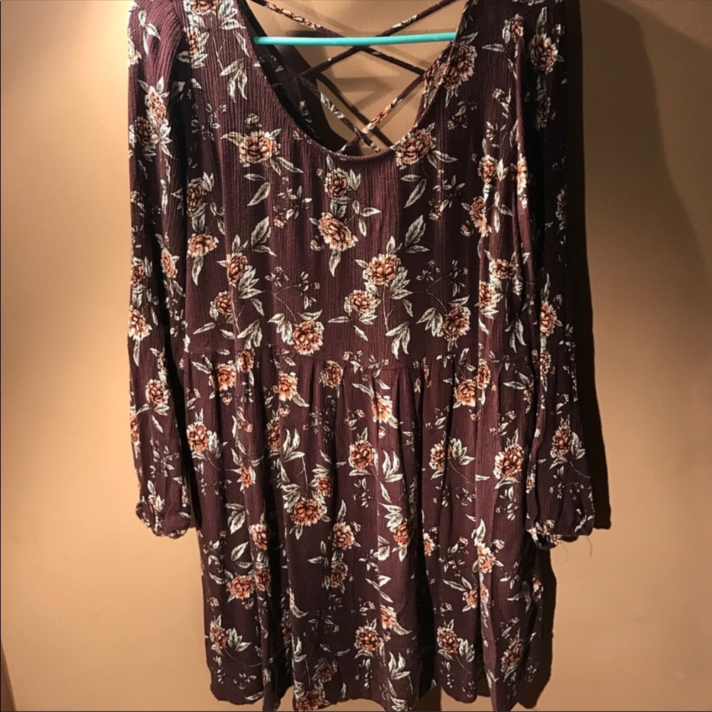 Forever 21 Floral Dress w/ Crossback